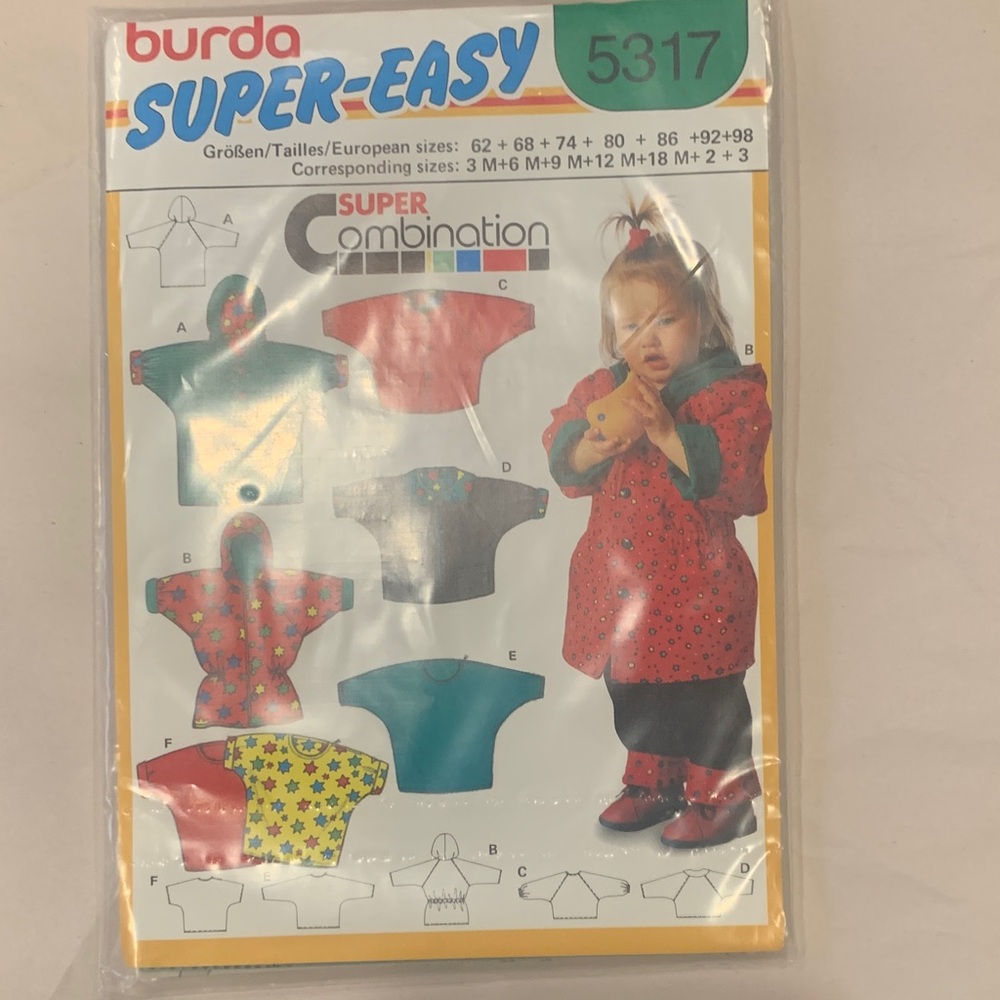 Burda Super-Easy Sewing Pattern for little girl top & jacket